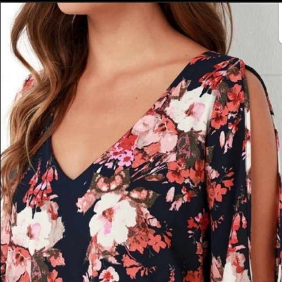 Lulu's Shifting Dears Navy Blue Floral Print Dress - Picture 10 of 15